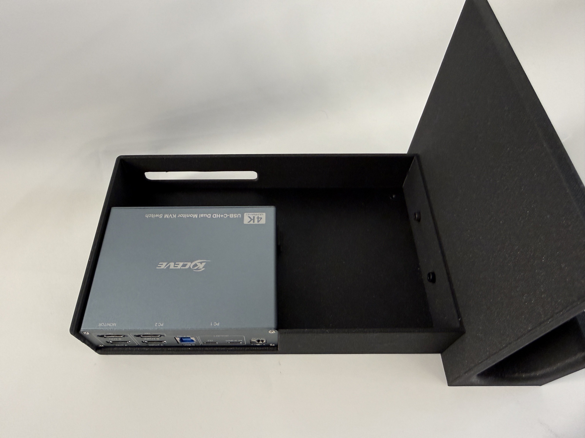 KVM box opened with the KVM switch inside