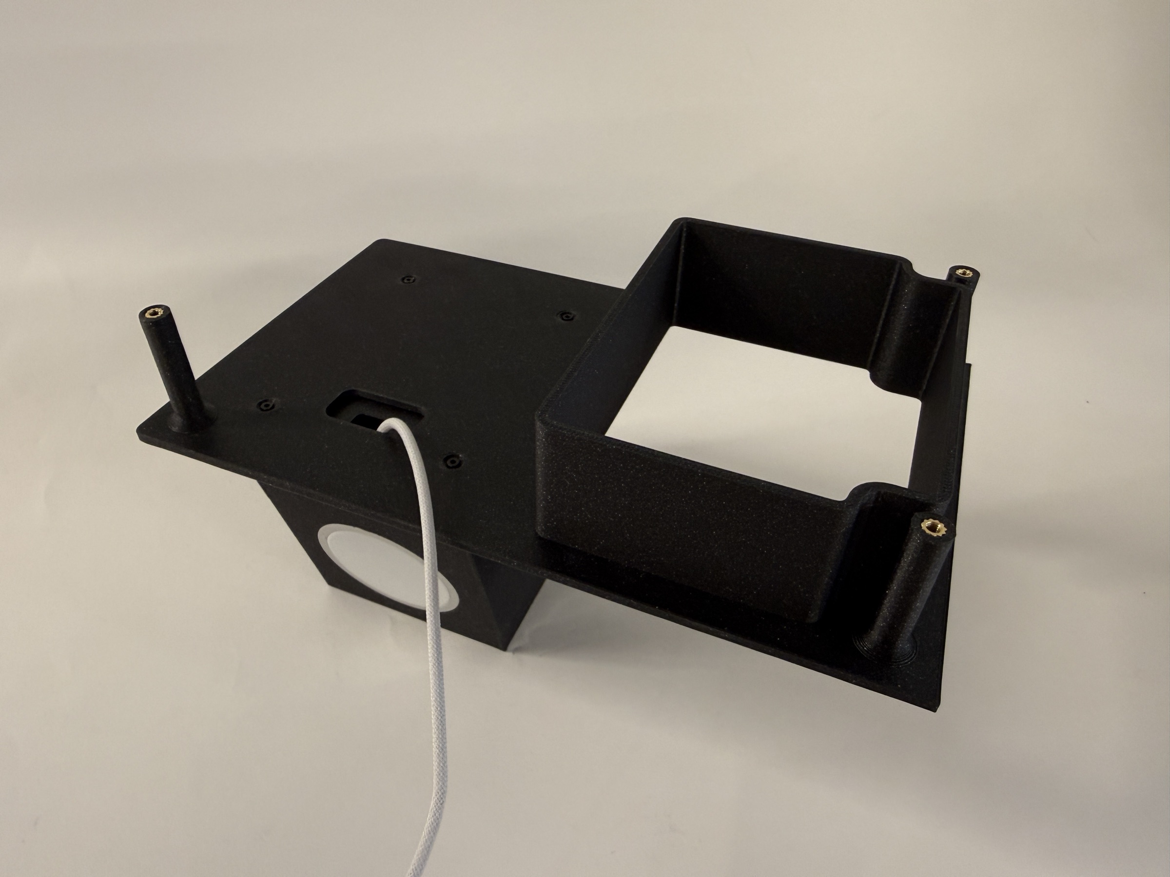 Laptop holder and charging stand with cable channel