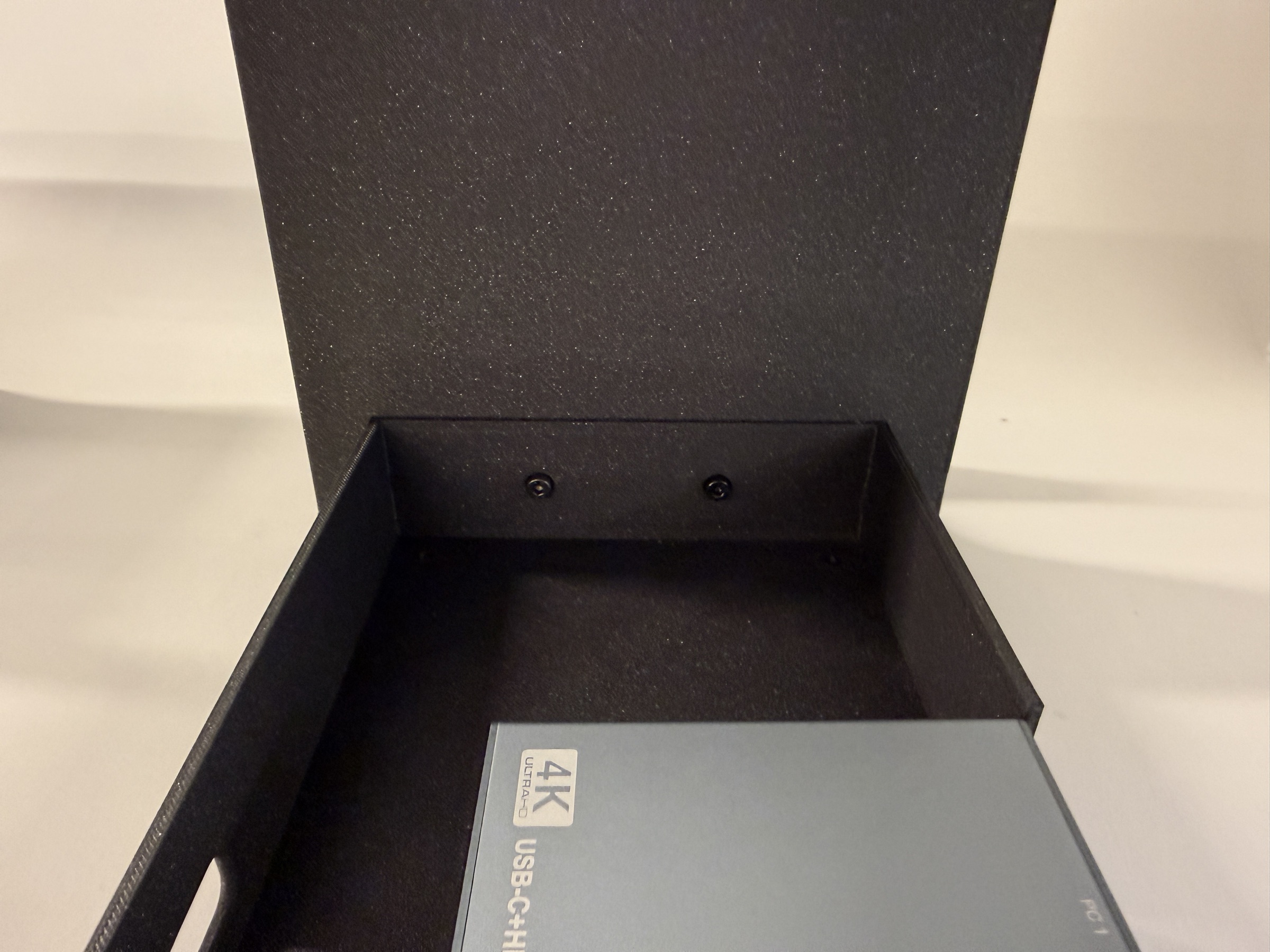 Detail of the KVM switch inside the enclosure